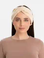 Бежевый повязка на голову женская