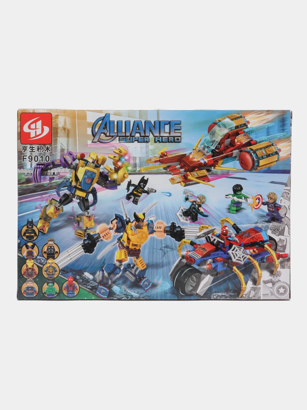 Желтый конструктор ninja,AVENGERS,MARVEL, спорт кар, совместим с Лего