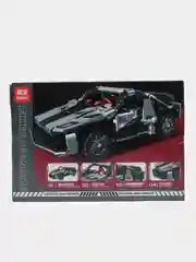 Серый конструктор машина Спорт кар, танк, корабль,вертолет с фигуркой 350-435 деталей