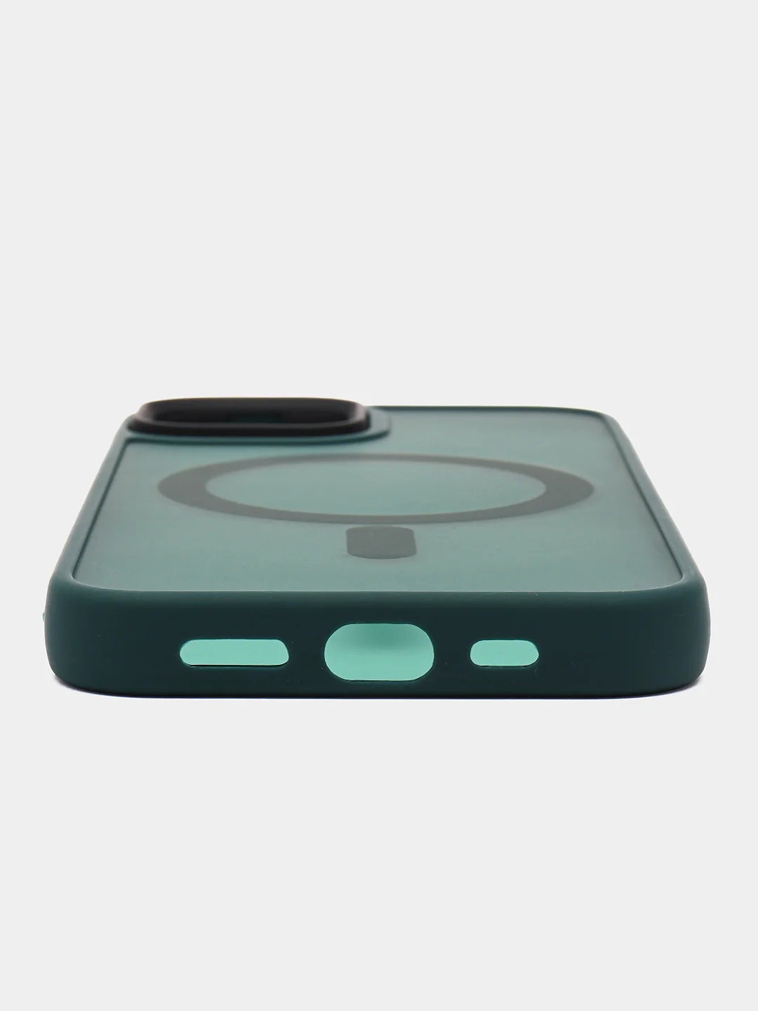 Зеленый чехол с MagSafe для iPhone 11, 12, 13, 14, 15, Pro, Max, силиконовый с Магсейф