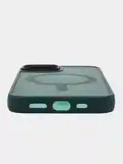 Зеленый чехол с MagSafe для iPhone 11, 12, 13, 14, 15, Pro, Max, силиконовый с Магсейф