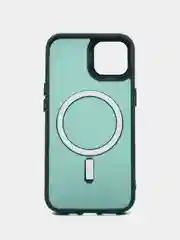 Зеленый чехол с MagSafe для iPhone 11, 12, 13, 14, 15, Pro, Max, силиконовый с Магсейф