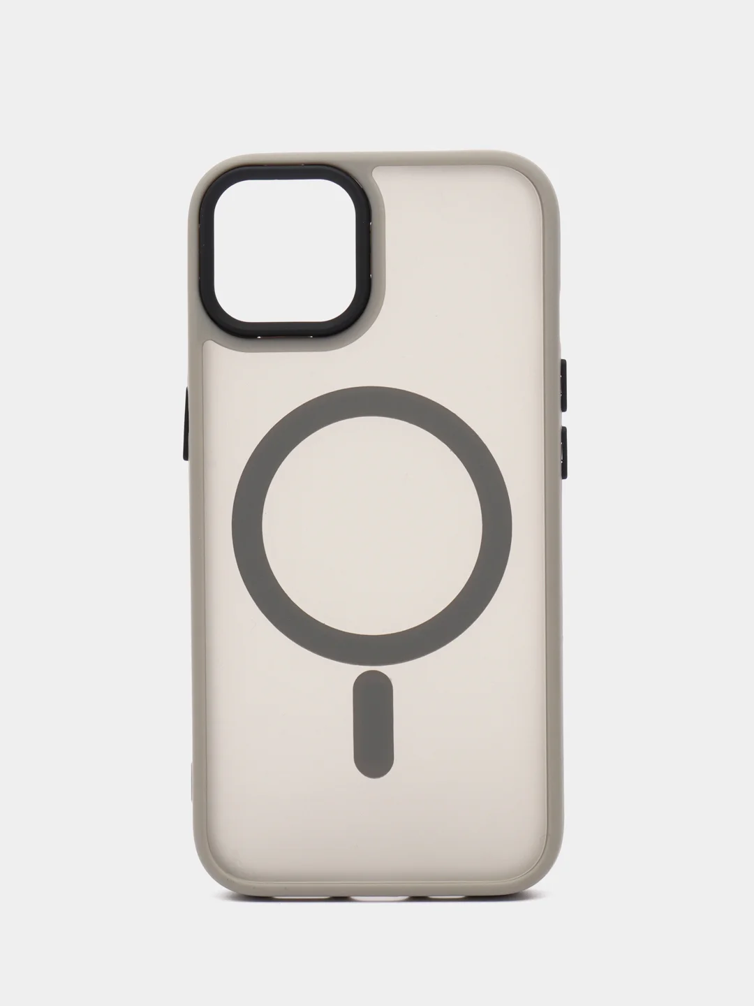 Серый чехол с MagSafe для iPhone 11, 12, 13, 14, 15, Pro, Max, силиконовый с Магсейф