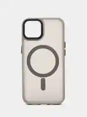 Серый чехол с MagSafe для iPhone 11, 12, 13, 14, 15, Pro, Max, силиконовый с Магсейф
