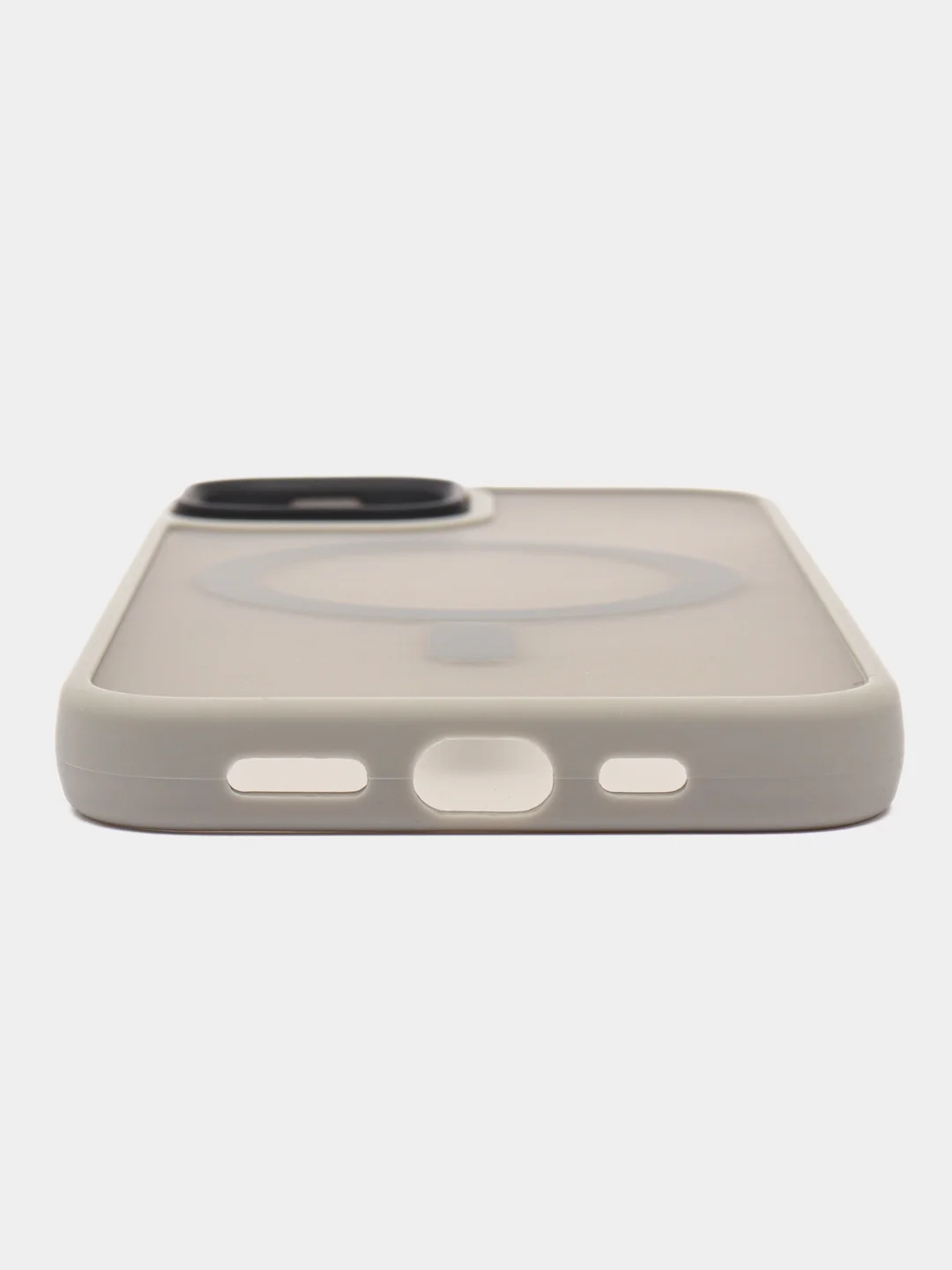Серый чехол с MagSafe для iPhone 11, 12, 13, 14, 15, Pro, Max, силиконовый с Магсейф