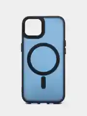 Синий чехол с MagSafe для iPhone 11, 12, 13, 14, 15, Pro, Max, силиконовый с Магсейф
