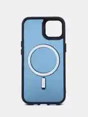 Синий чехол с MagSafe для iPhone 11, 12, 13, 14, 15, Pro, Max, силиконовый с Магсейф