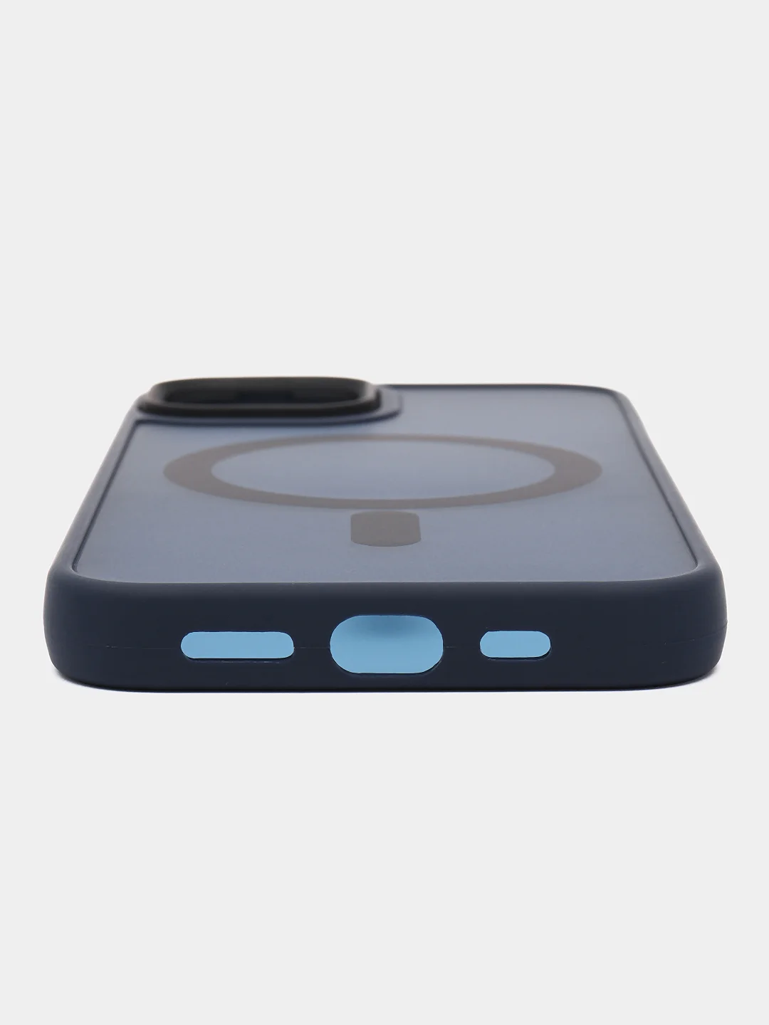 Синий чехол с MagSafe для iPhone 11, 12, 13, 14, 15, Pro, Max, силиконовый с Магсейф