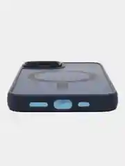 Синий чехол с MagSafe для iPhone 11, 12, 13, 14, 15, Pro, Max, силиконовый с Магсейф