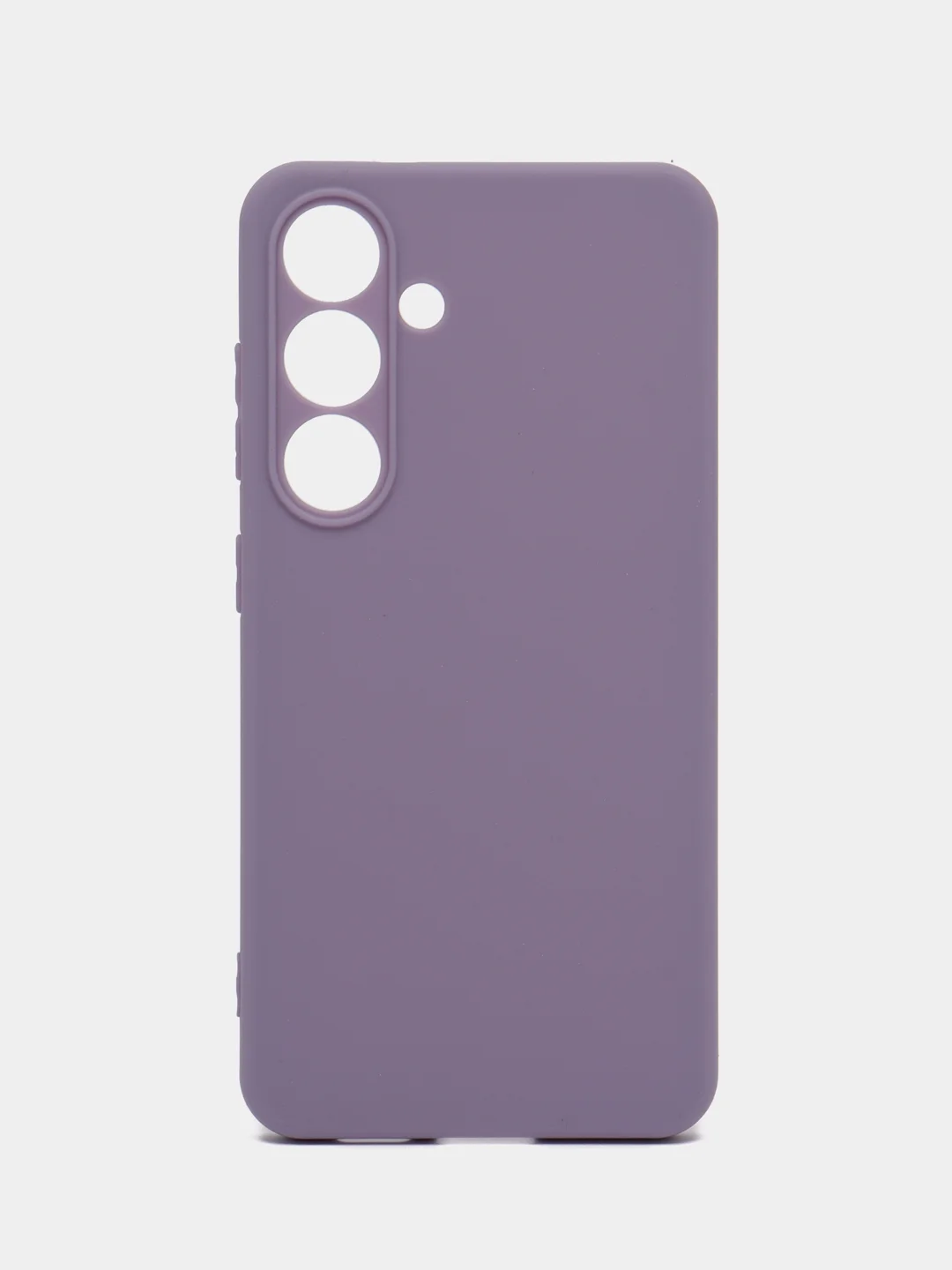 Сиреневый чехол для Samsung Galaxy S24/S24 Plus/S24 Ultra силиконовый BROSCORP матовый / прозрачный