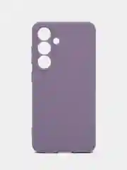 Сиреневый чехол для Samsung Galaxy S24/S24 Plus/S24 Ultra силиконовый BROSCORP матовый / прозрачный