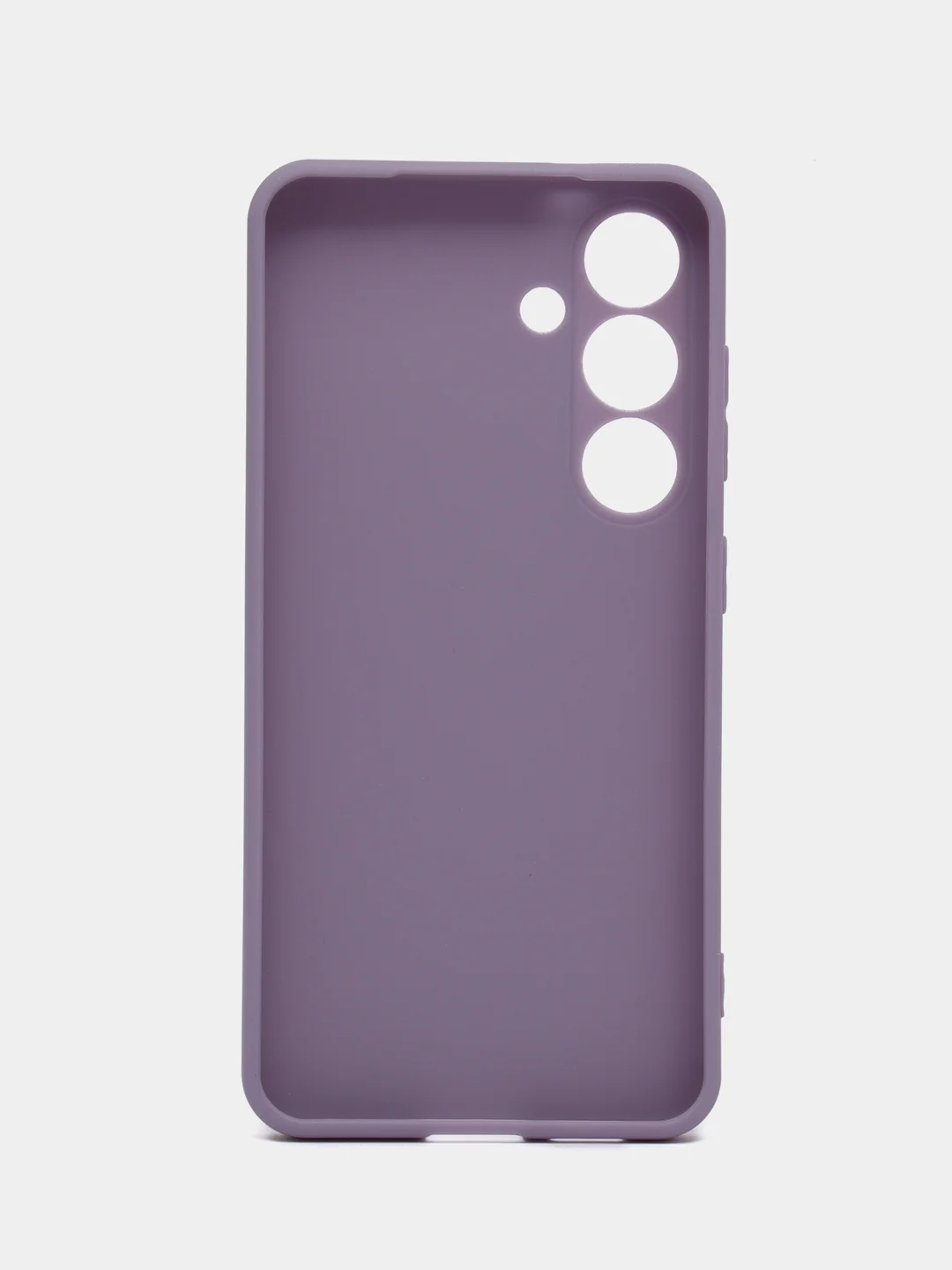 Сиреневый чехол для Samsung Galaxy S24/S24 Plus/S24 Ultra силиконовый BROSCORP матовый / прозрачный