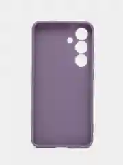 Сиреневый чехол для Samsung Galaxy S24/S24 Plus/S24 Ultra силиконовый BROSCORP матовый / прозрачный