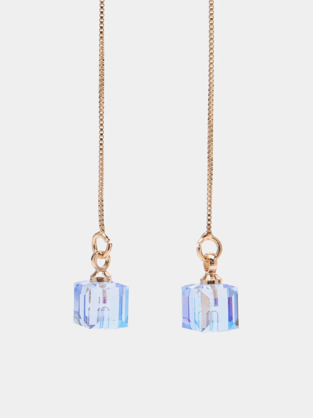 Голубой серьги с кристаллами Swarovski