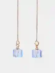 Голубой серьги с кристаллами Swarovski