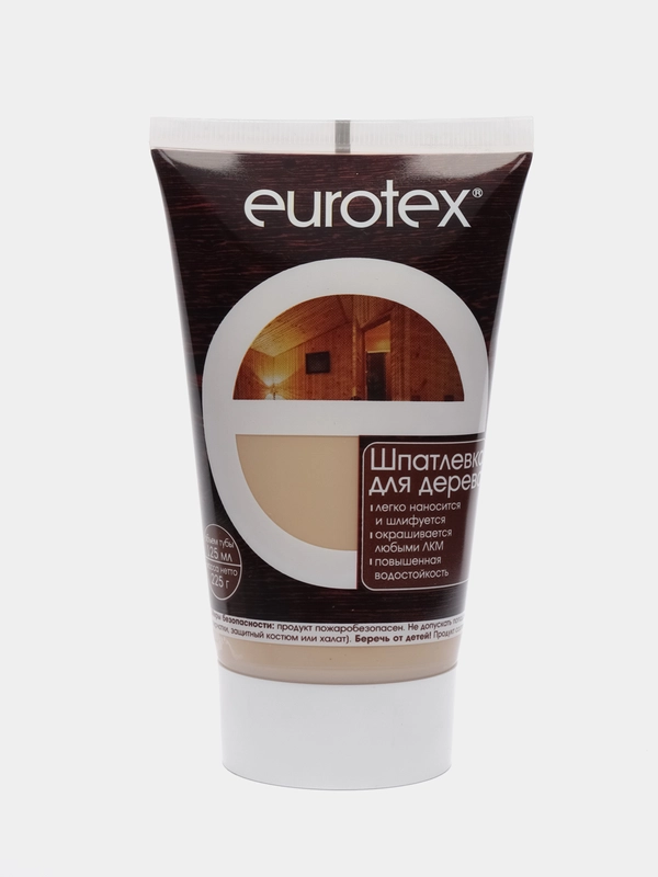 Акриловая шпатлевка по дереву EUROTEX, цвет БЕРЕЗА 0,225 кг