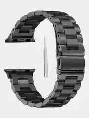 Розовый ремешок для смарт-часов Apple Watch, стальной, блочный, металлический, 38-49 мм, ULTRA