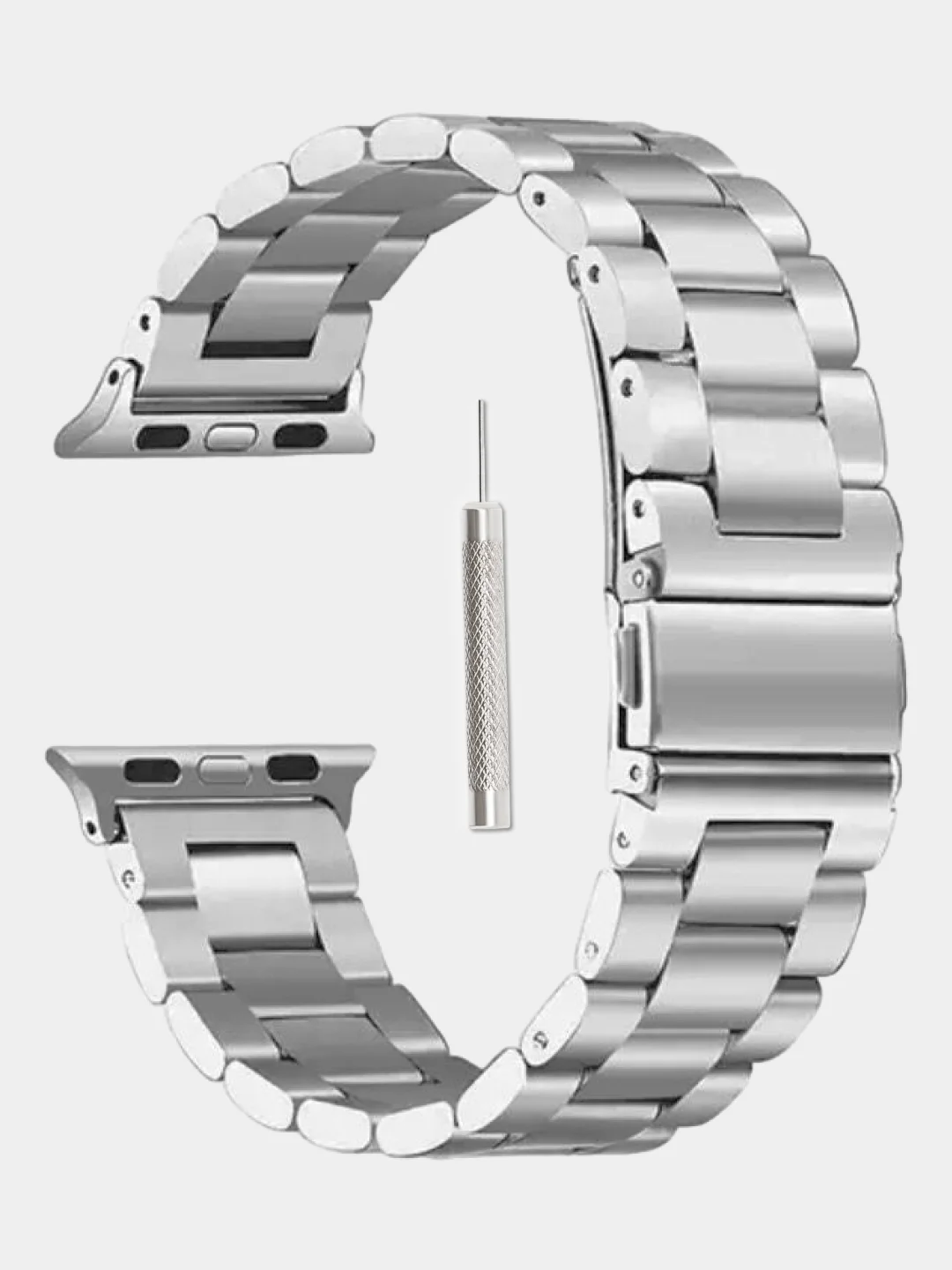 Розовый ремешок для смарт-часов Apple Watch, стальной, блочный, металлический, 38-49 мм, ULTRA