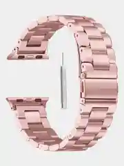 Розовый ремешок для смарт-часов Apple Watch, стальной, блочный, металлический, 38-49 мм, ULTRA
