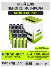 Клей Пена TERMOLIT для пенополистирола, бокс из 12 шт