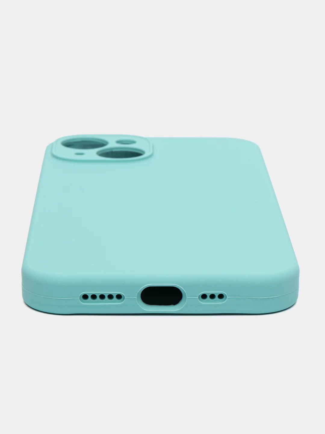 Бирюзовый чехол на iPhone 13 Pro, 13 mini, 13 Pro Max, 11 Pro, 14, 14 Pro силиконовый без логотипа