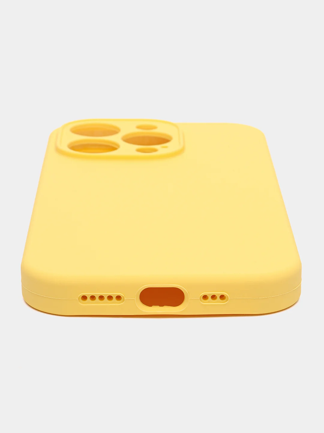 Желтый чехол на iPhone 13 Pro, 13 mini, 13 Pro Max, 11 Pro, 14, 14 Pro силиконовый без логотипа