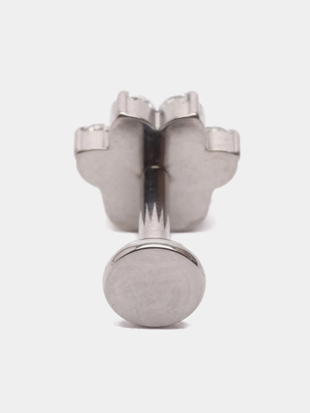 Белый серьга для пирсинга из титана "TITANIUM" с внутренней резьбой, серьги женские