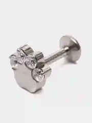 Белый серьга для пирсинга из титана "TITANIUM" с внутренней резьбой, серьги женские