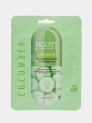 JIGOTT Тканевая маска для лица ОГУРЕЦ CUCUMBER Real Ampoule Mask 27 мл