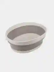 Серый дуршлаг складной КАРТОФАН силиконовый, миска для мытья макарон, овощей, фруктов и ягод