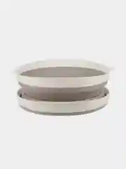 Серый дуршлаг складной КАРТОФАН силиконовый, миска для мытья макарон, овощей, фруктов и ягод