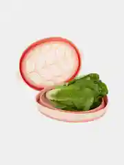 Розовый дуршлаг складной КАРТОФАН силиконовый, миска для мытья макарон, овощей, фруктов и ягод