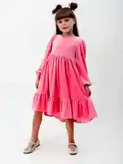 Розовый платье для девочки нарядное плюшевое, от 3 до 8 лет