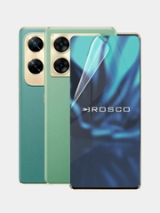 Защитная плёнка (1-2 шт) для Infinix Zero 30 4G/5G гидрогелевая ROSCO тонкая прозрачная