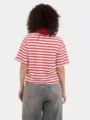 Конфетный поло женское, в полоску,  футболка