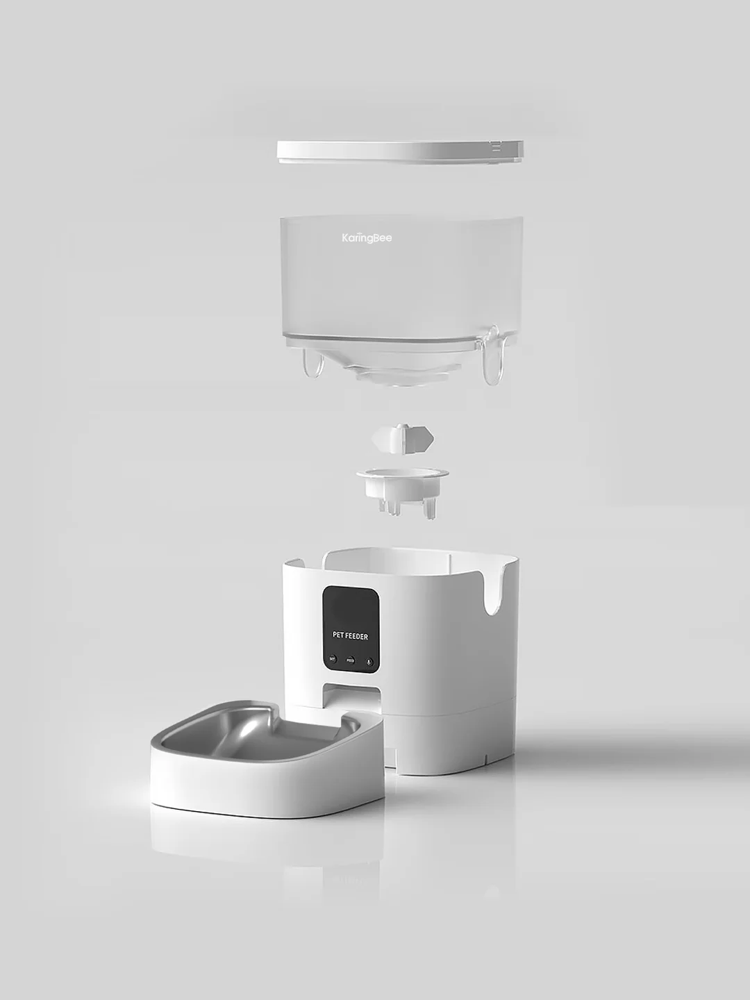 Умная автоматическая кормушка для кошек и собак KaringBee 4L,  Wi-Fi-приложения,KW-4