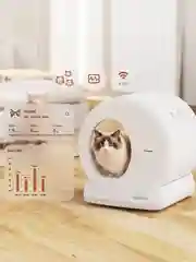 Белый автоматический туалет для кошек KaringBee C10, Wi-Fi, белый, ABS-пластик, 52x53x55,5 см
