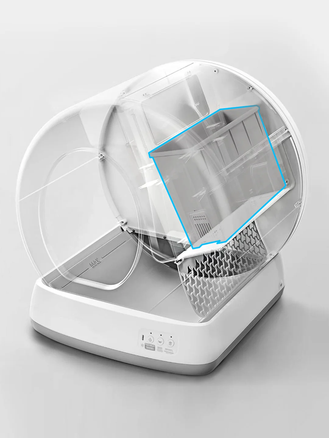 Белый автоматический туалет для кошек KaringBee C10, Wi-Fi, белый, ABS-пластик, 52x53x55,5 см