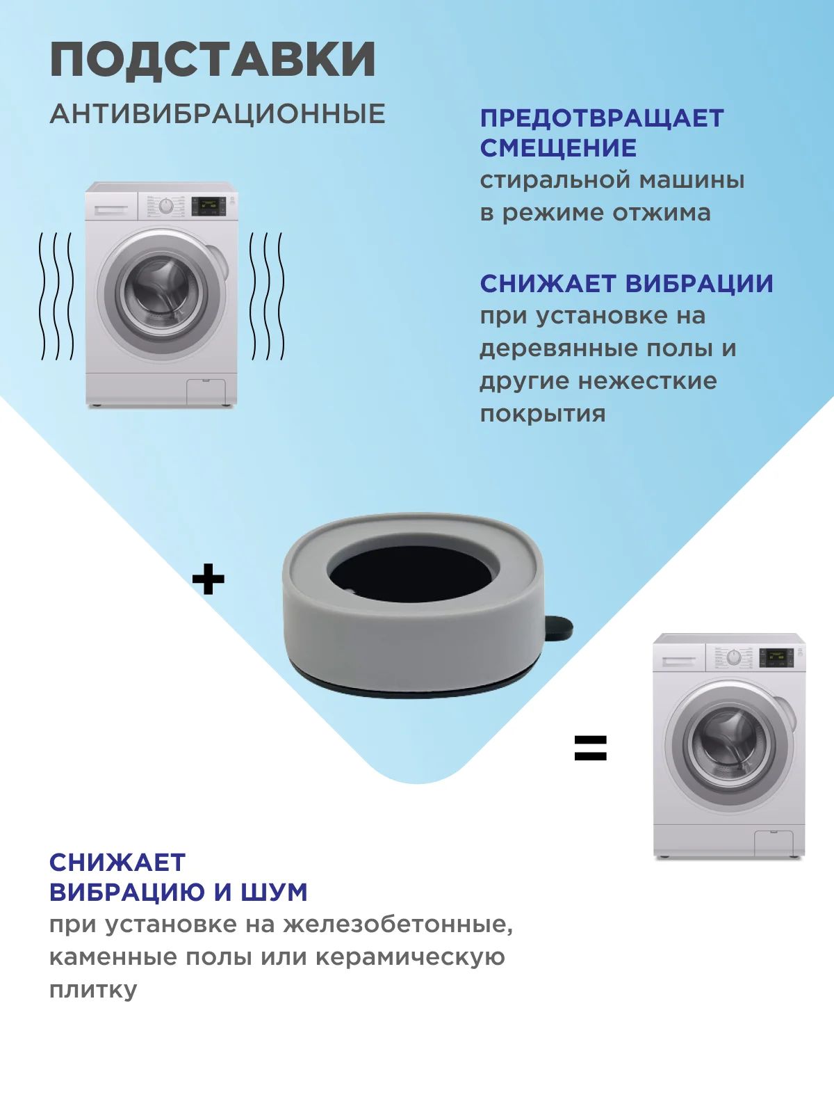 Серый антивибрационные подставки для стиральной машины, ножки для стиральной машины
