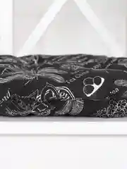 Черный подушка на стул Bio-Line, круглая, с 4 завязками, хлопок, 40 х 40 см, 1 штука