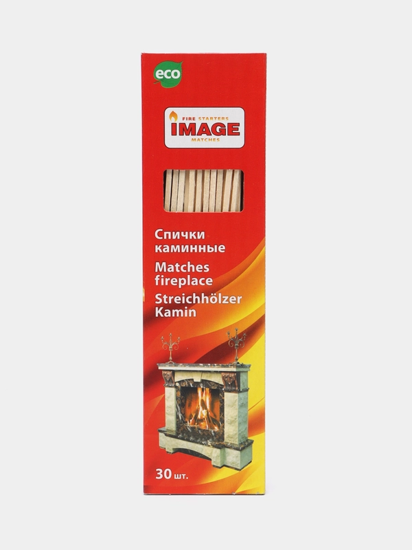 Спички каминные 30 шт, костровые, для розжига камина, мангала, костра, длинные 210 мм