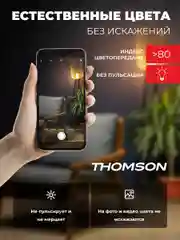 Лампочка светодиодная THOMSON TH-B2360 6 Вт, E14, свеча на ветру, 6500K холодный свет