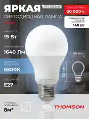 Лампочка светодиодная THOMSON TH-B2349 19 Вт, E27, А65, груша, 6500K холодный белый свет