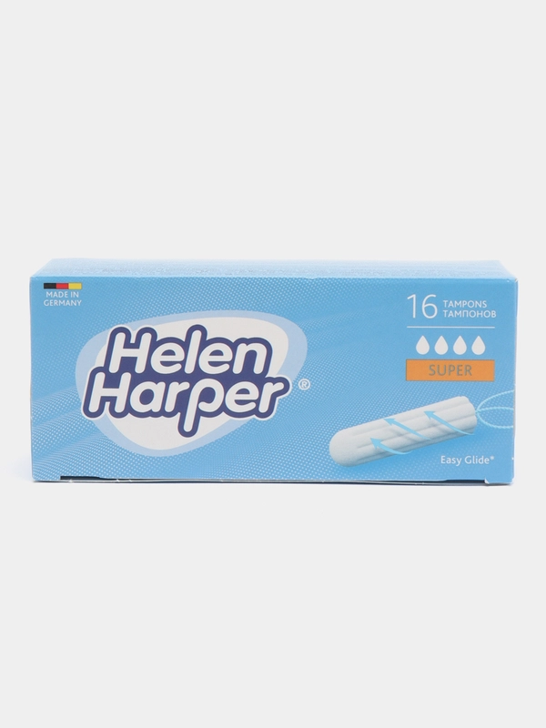 Тампоны без аппликатора Helen Harper Super, гигиенические, 16 штук