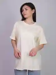 Светло-жёлтый базовая футболка оверсайз