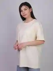 Светло-жёлтый базовая футболка оверсайз