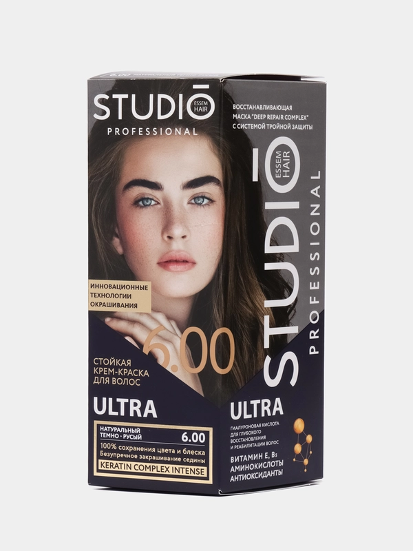 Комплект STUDIO ULTRA для окрашивания волос 6.00 натуральный темно-русый