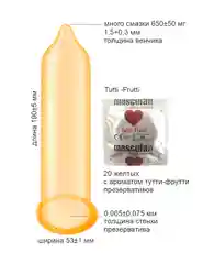 Презервативы Masculan Tutti-Frutti №10, 2 упаковки, 20 презервативов, Тутти-Фрутти