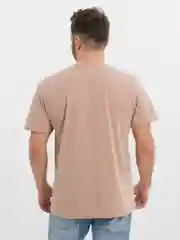 Бежевый футболка с принтом, хлопок