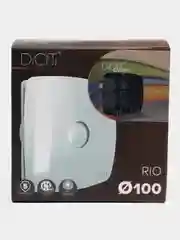 Вытяжной вентилятор 100 125 с обратным клапаном черный в кухню ванную  RIO С Obsidian